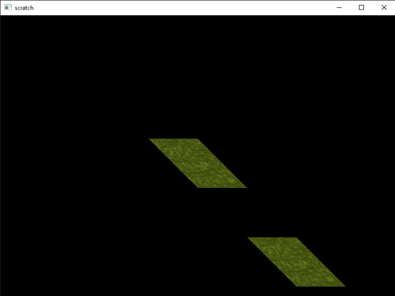 Two grass textured parallelograms